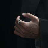 925 Silver Couple Couple Rings Men's Vintage Ring – Gifts for Him — 6