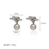 Knotted Bends And Hitches Pearl Simulated Stud – Birthday Gifts — 6