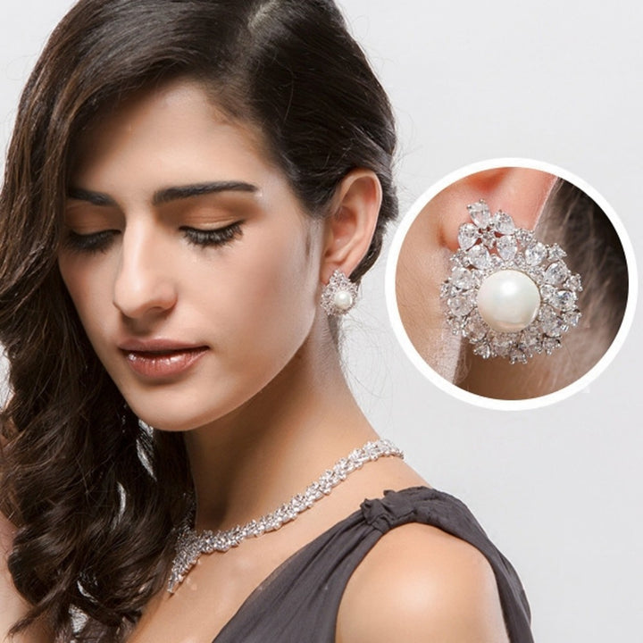 5A Handcrafted Earrings With Zircon Shell Beads – Holiday Gift Ideas — 1