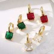 Women's Geometric Square Zircon Earrings – Gifts for Her — 1