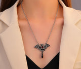 Fashion Exaggerated Black Bat Necklace Suit – Stylish Gifts — 3