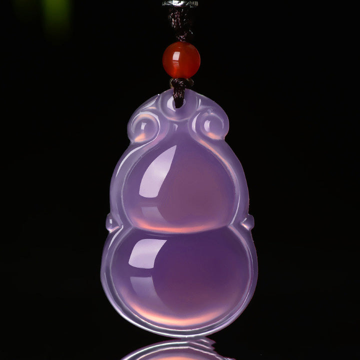 Women's Purple Chalcedony Peace Clasp Pendant – Jewelry Gift Ideas — 1