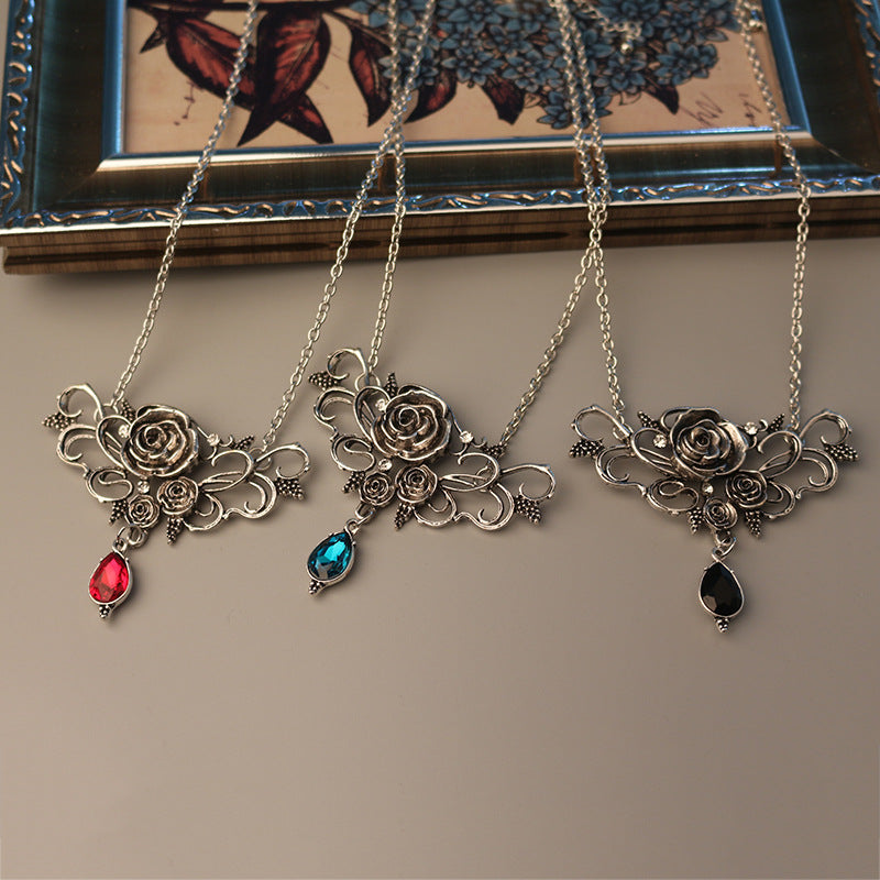Flower Pendant Necklace Halloween Black – Jewelry Gift Ideas — 1