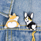 Shiba Inu Alice Love Heart Drop Brooch Alloy – Jewelry Gift Ideas — 3