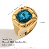18K Gold Round Corner Square Flower Zircon Ear – Jewelry Gift Ideas — 2