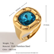 18K Gold Round Corner Square Flower Zircon Ear – Jewelry Gift Ideas — 2