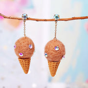 Long Cute Animal Plush Long Chain Earrings – Stylish Gifts — 11