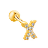 Inlaid Zircon 26 English Letters Ear Bone Stud – Meaningful Gifts — 11