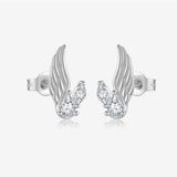 S925 Sterling Silver Wings Water Drop Ear Studs – Useful Gifts — 5
