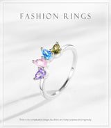 Women's S925 Sterling Silver Drop-shaped Color Zircon – Gifts for Her — 12