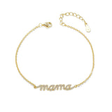 Women's 925 Sterling Silver Zircon Alphabet Mama – Jewelry Gift Ideas — 3