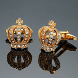 Spirit Level Hourglass Crown Zircon Crystal Cufflinks – Surprise Gifts — 2