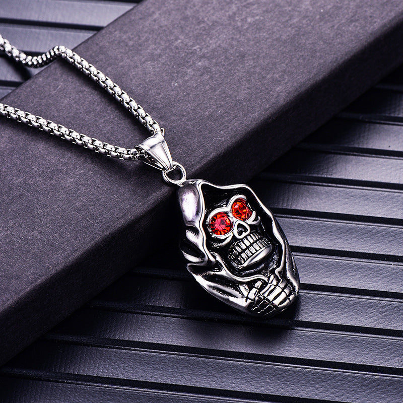 Skull Head Pendant Stainless Steel Ornament Men's – Jewelry Gift Ideas — 1
