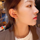 Zircon Love Heart Hanging Heart-shaped Earrings Women – Gifts for Her — 2