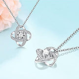 Four Leaf Clover Zircon Necklace Earrings Crystal – Jewelry Gift Ideas — 7