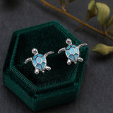 Marine Animal Series Turtle Copper Stud Earrings – Practical Gifts — 3
