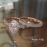 Pear Shaped Water Drop Zircon Engagement Ring – Jewelry Gift Ideas — 2