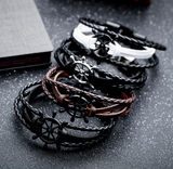 Alloy Leather Charm Bracelets – Jewelry Gift Ideas — 3