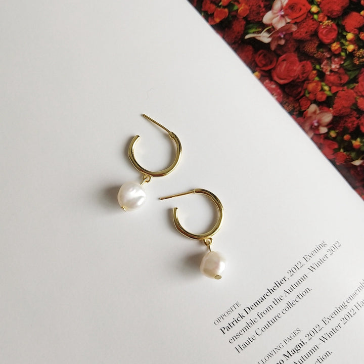 Korean Style Irregular Freshwater Pearl Earrings Women – Stylish Gifts — 1