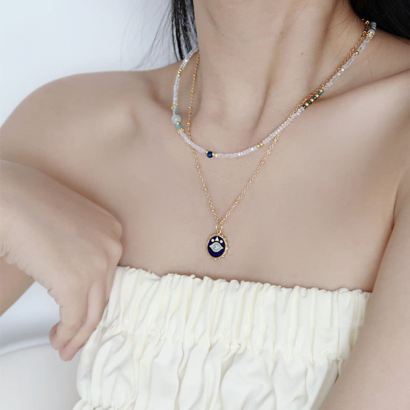 Two Stacked Necklaces With Natural Crystals – Jewelry Gift Ideas — 1
