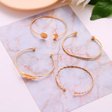 Creative Fashion Moon Round Leaf Inlaid Brick Bracelet – Stylish Gifts — 4