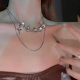 Transparent Bead Stitching Necklace Double-deck – Jewelry Gift Ideas — 2