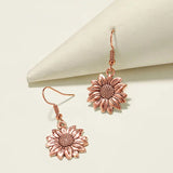 Simple Metal Ear Hook Sunflower Flower Earrings – Birthday Gifts — 15