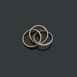 Three-color Three-ring Full Diamond Ring – Unique Gift Ideas — 3