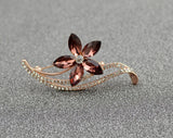 Five-leaf flower crystal brooch – Jewelry Gift Ideas — 6