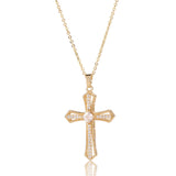 Niche Cross Real Gold Electroplated Copper Micro – Jewelry Gift Ideas — 4