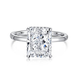 High Carbon Diamond Square Diamond S925 Ring – Gift Ideas — 20