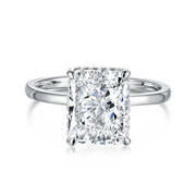 High Carbon Diamond Square Diamond S925 Ring – Gift Ideas — 20