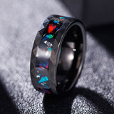 Mens Ring In Tungsten Carbide Featuring A Patterned – Gift Ideas — 1