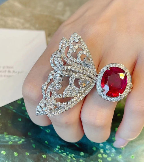 Cold Ins High-grade Color Treasure French Ruby Ring – Stylish Gifts — 2