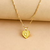 Hexagon Imitation Gold Pendant Necklace Peach – Jewelry Gift Ideas — 15