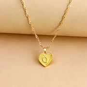 Hexagon Imitation Gold Pendant Necklace Peach – Jewelry Gift Ideas — 15