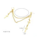 Cross Tassel Earrings Statement Metal Punk Women – Gifts for Her — 3