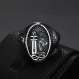 Steel Lighthouse Ring Men's Punk Titanium Steel Ring – Gifts for Him — 3
