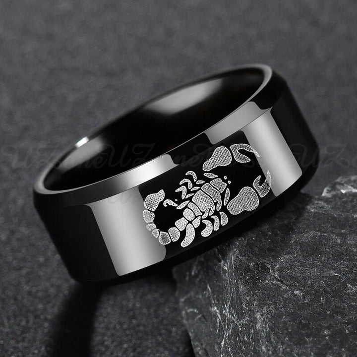 Scorpion Marking Titanium Steel Ring Men's Ring – Gifts for Him — 1
