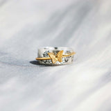 Two-tone Butterfly Rotatable Female Ring Decompression – Gifts for Her — 4