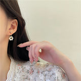 Women's All Match Micro-set Pearl Round Stud Earrings – Gifts for Her — 2