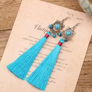 Bohemian Style Ethnic Style Earrings, Red Long Tassels – Stylish Gifts — 5