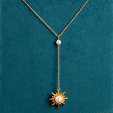SUNFLOWER Pearl Brass Plated With Real Gold Ear – Jewelry Gift Ideas — 10