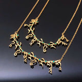 Green Tara Mantra Pendant Necklace Clavicle Chain – Jewelry Gift Ideas — 5