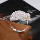 Pearl Inlaid Ring Korean Style Brushed Ring – Stylish Gifts — 3