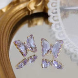 Temperament Purple Transparent Crystal Butterfly – Gifts for Her — 3