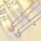 S925 Sterling Silver Star And Moon Necklace – Jewelry Gift Ideas — 2