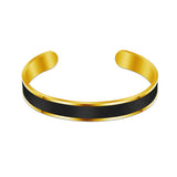 Simple Black Glossy Men's Leather Bracelet – Jewelry Gift Ideas — 5