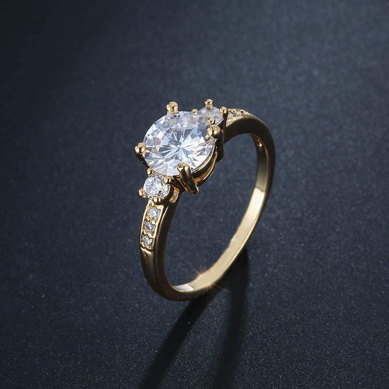 Fashion Women's Simulated Diamond Brass Ring – Stylish Gifts — 1