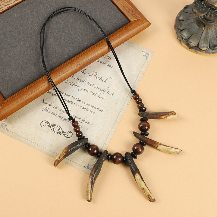 Wild Boar Tooth Necklace Retro Personalized – Jewelry Gift Ideas — 1